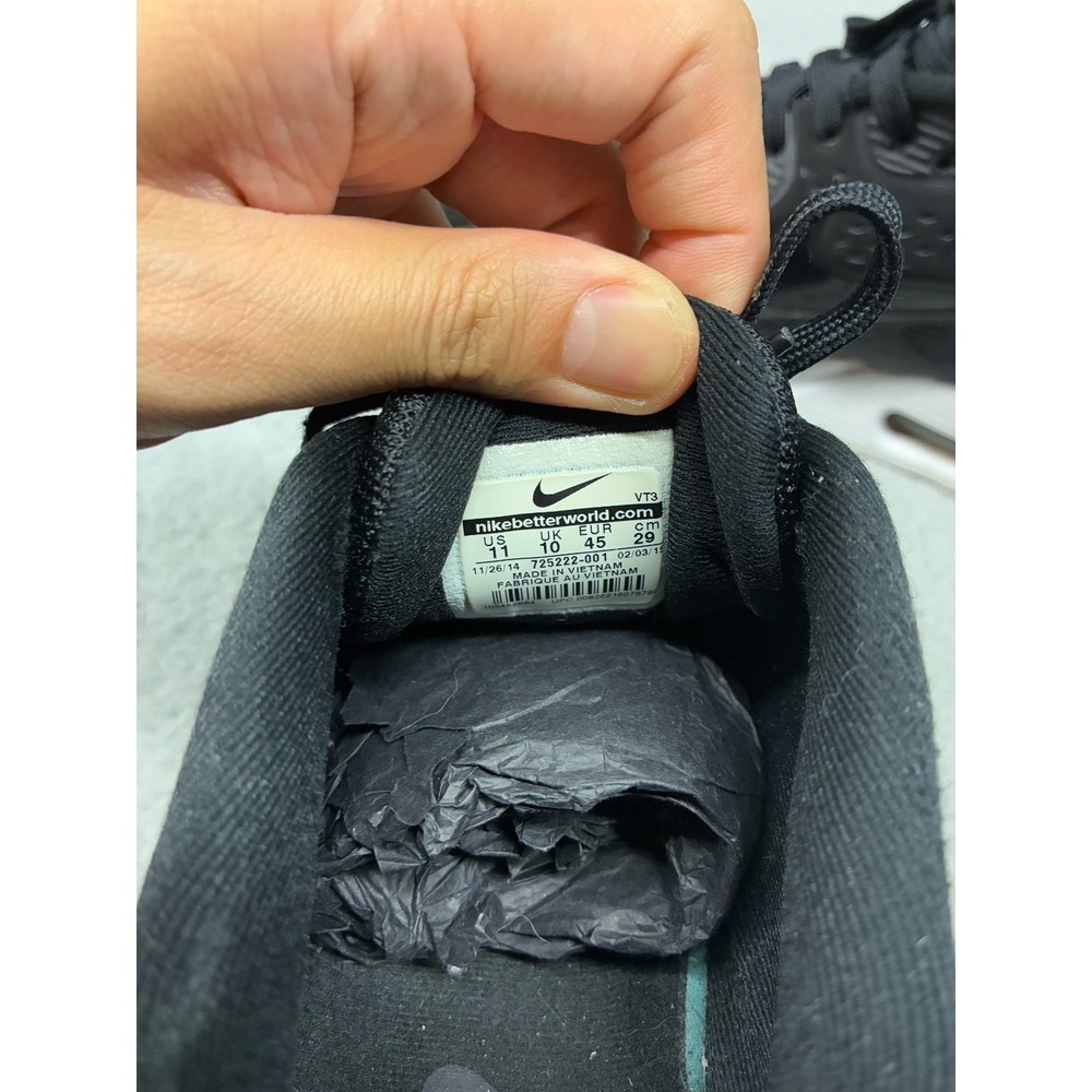 Nike Air Max 90 Ultra BR Breathe Men's Size 11 Black White‎ Sneakers 725222-001 - Picture 14 of 16